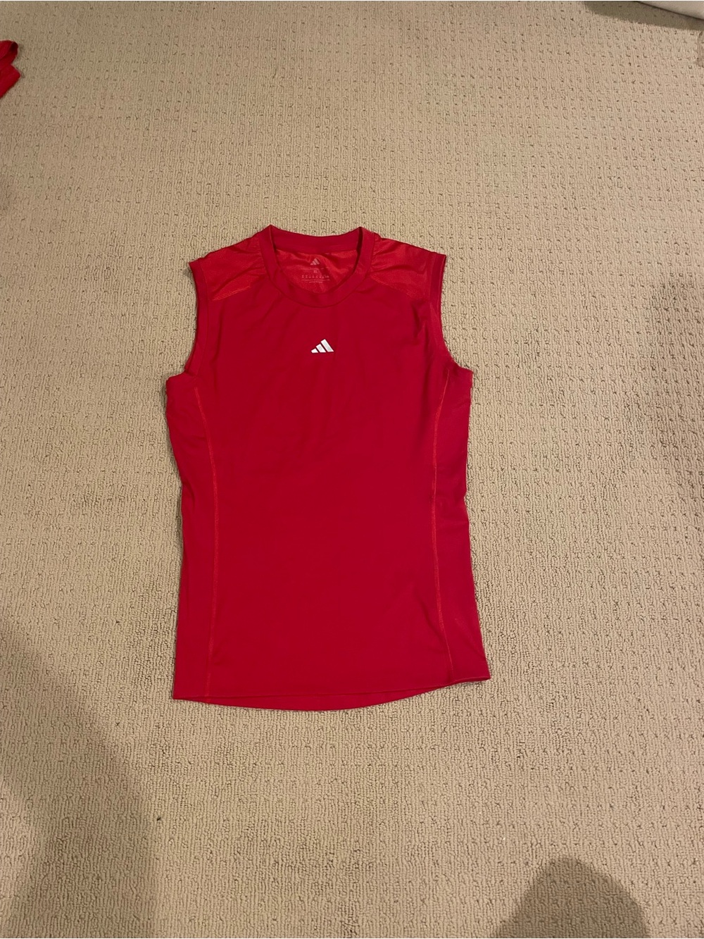 adidas Men’s Red Sleeveless Performance Tank
